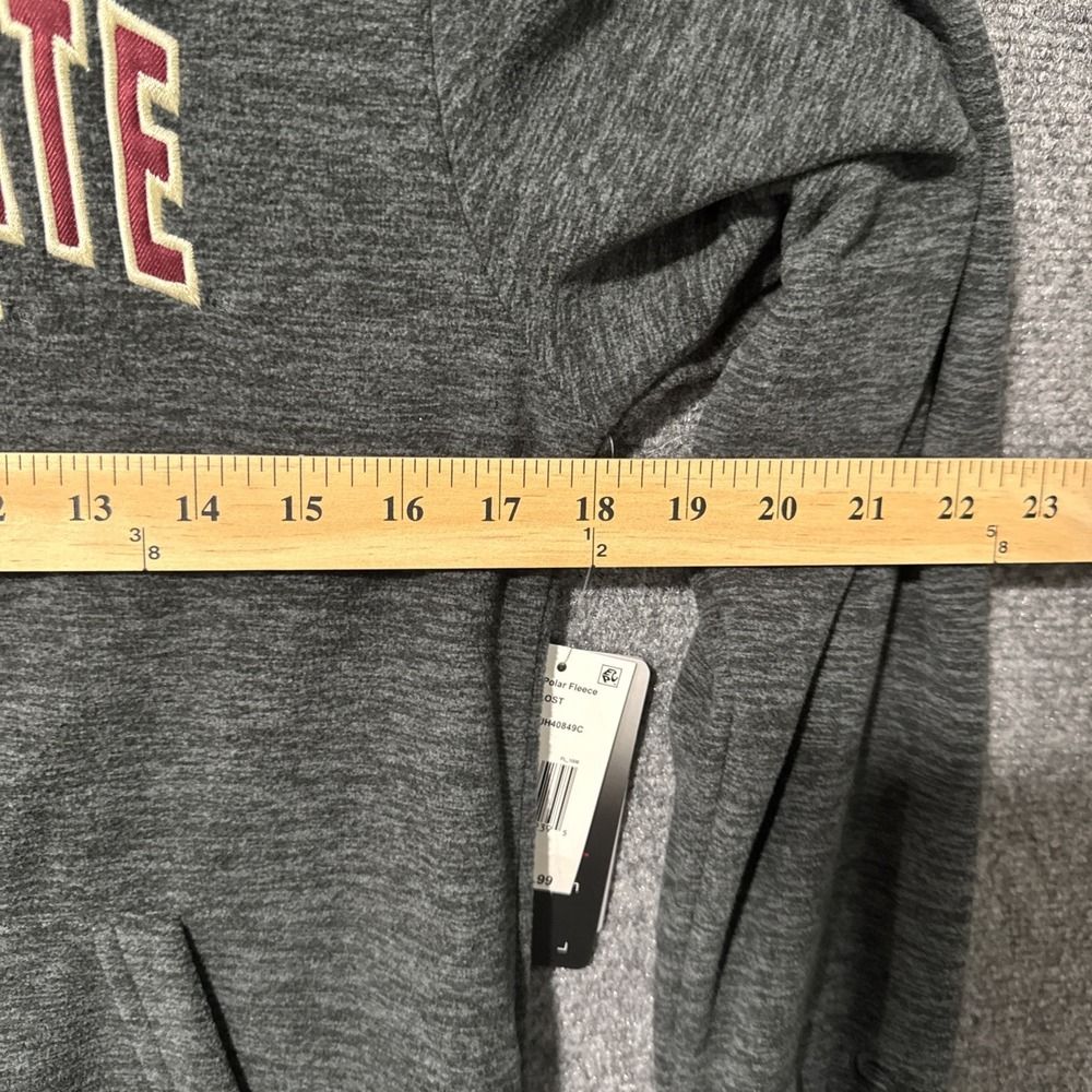 Colosseum Florida State Seminoles Youth Medium Gray Polar Fleece Hoodie FSU - Picture 8 of 9